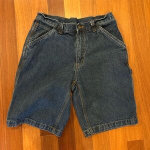 Faded Glory Dark Blue Denim carpenter Shorts size 30